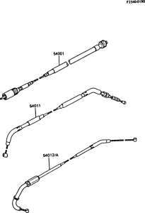 ZX550 Тросы управления