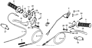 XR100 Control levers + switches + cales 82-84