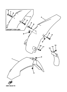 YZ125J YZ125 Крыло