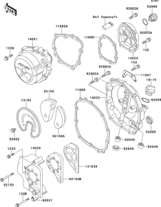 ZX400 Крышки двигателя