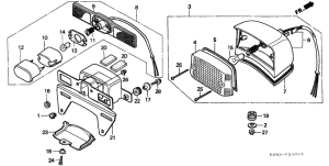 CMX250C Taillight unit ass`y
