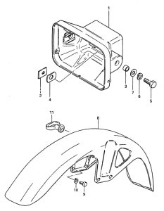 ZR50 Headlamp housing - front fender