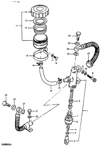 GS850 Задний тормозной цилиндр