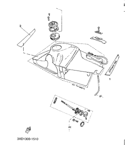 TDR125 Топливный бак