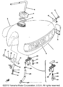 YZ125E Топливный бак