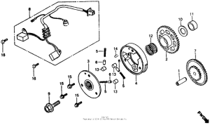 VF500F Pulse generator + starter clutch