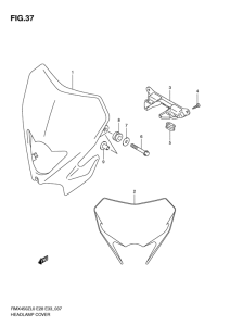 RMX450 Headlamp cover  front fender