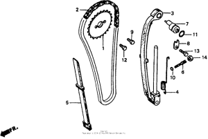 XR80R Цепь ГРМ