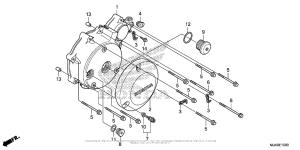 VT750C2B Крышка картера левая