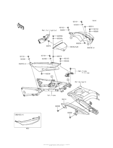 ZX1400 Боковые обтекатели