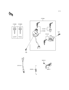 KL250 Замок зажигания