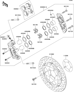 ZX1200 Передний тормоз