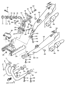 XVZ13TD Выхлопная система