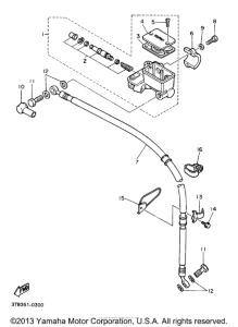 XT600EEC Главный тормозной цилиндр