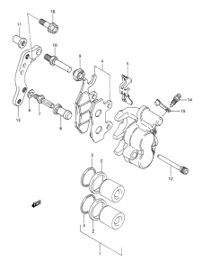 DR350 Передний суппорт