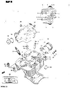 DR200 Головка цилиндров