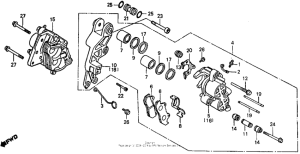 VF500F Передний суппорт