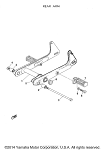 MJ2T Rear arm - chain case
