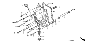 SH125D Крышка картера правая