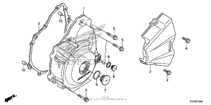 CBR250R Крышка картера левая