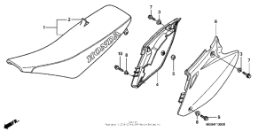  Seat + side cover ('02-'04)