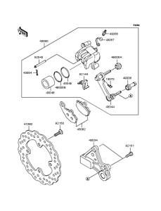 ZX1000 Задний тормоз