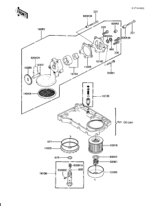 KZ1000 Насос масляный  / фильтр масляный