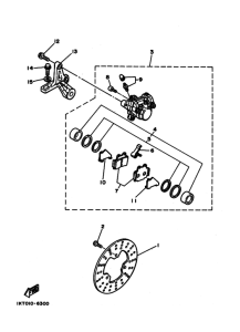 TDR250 TDR250A Задний суппорт