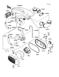 VN750 Air filter(1 / 2)