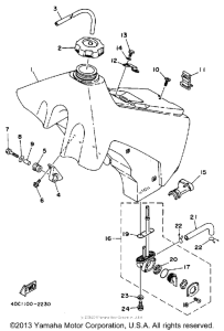WR250Z Топливный бак
