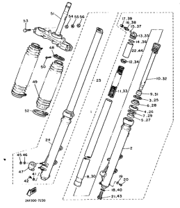 XT600 Передняя вилка