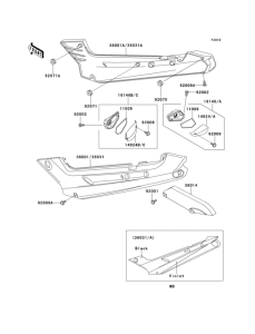 EX250 Боковые обтекатели