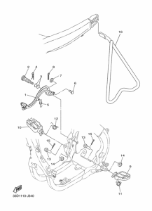 YZ450F Support & repose pied