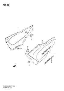 EN125-2 Обтекатель задний