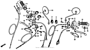 XL185 Control levers + switches + cables 83