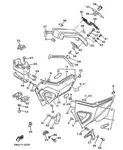 XVZ13TD Side cover  /  oil tank