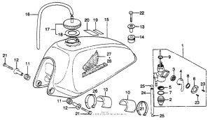 MR250 Топливный бак