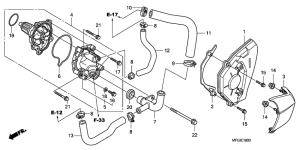 CB600F Водяная помпа