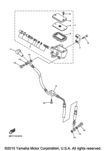 XVS950A Главный тормозной цилиндр