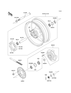 ZX600 Задняя ступица колеса