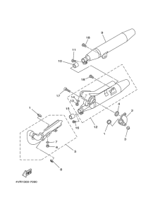 XVS650A Глушитель