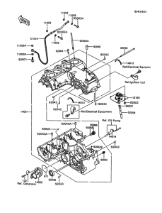 ZX600 Картер двигателя