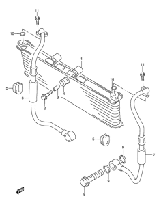 GSX750 Масляный радиатор