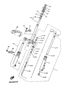 YN50R Передняя вилка