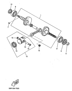 YQ50 Коленвал и поршень