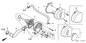 CB600F Водяная помпа