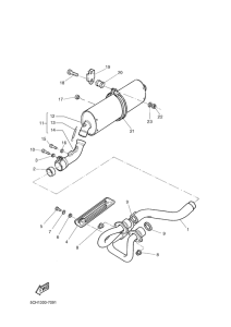 TT600RE Выхлопная система