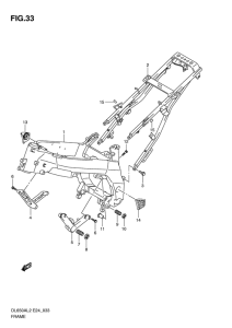 DL650 (ABS) Frame comp