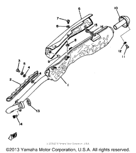 TT250G Выхлопная система