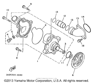 TDM850E Водяной насос